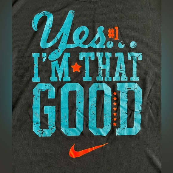 Nike Running Dri-Fit Short Sleeve Shirt Black Graphic SZ L - Picture 3 of 8